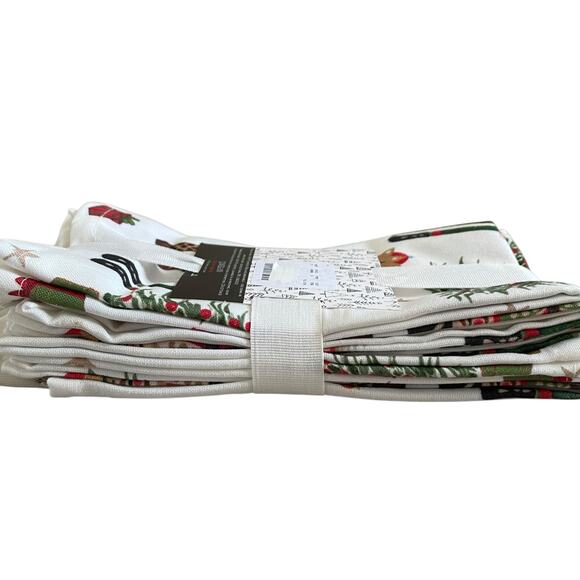 Nicole Miller Christmas Nutcracker Dinner Napkins 18x18 Set of 6 New - Picture 4 of 10